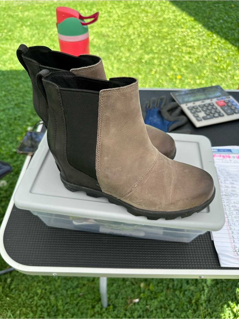Sorel Women’s Taupe Suede Ankle wedged Boots
